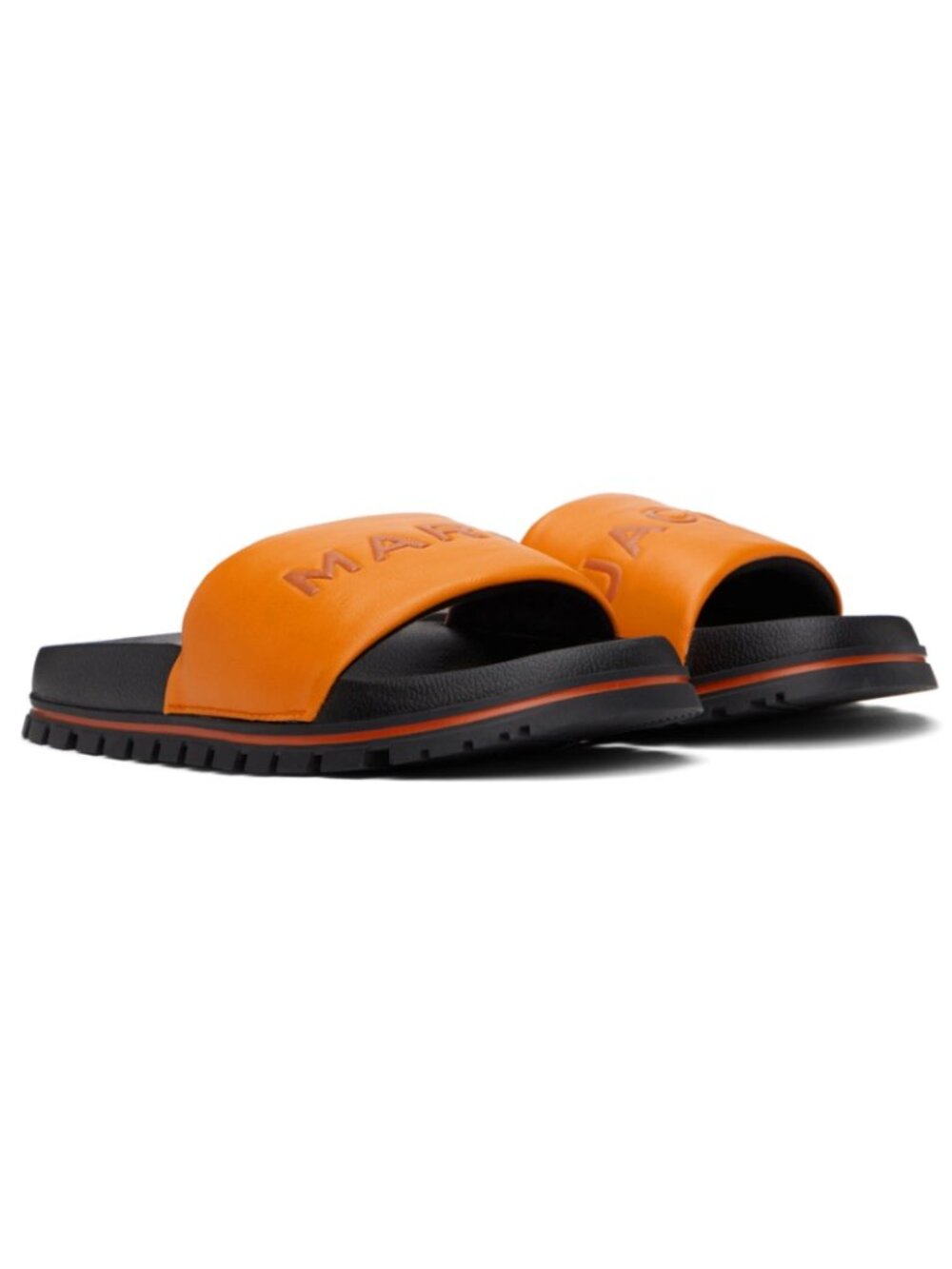 Marc Jacobs Orange The Leather Slide Sandals Size 39